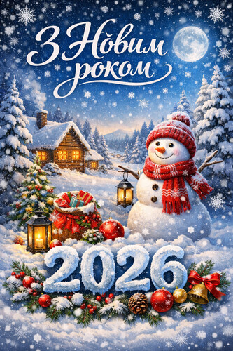 Листівка з Новим роком 2026