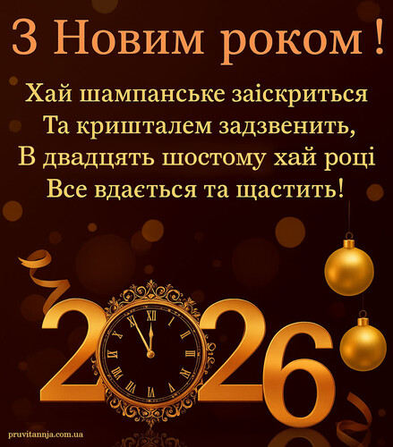 2026 привітання з новим роком